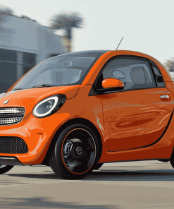 Orange Smart Car Diamond Painting