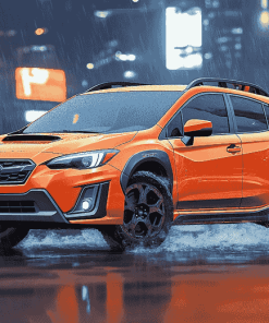 Orange Subaru Crosstrek Adventure Diamond Painting