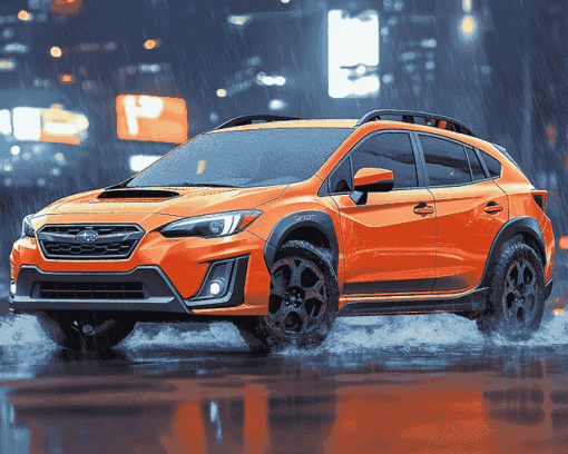 Orange Subaru Crosstrek Adventure Diamond Painting