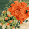 Orange and Green Rose Bouquets Diamond Painting