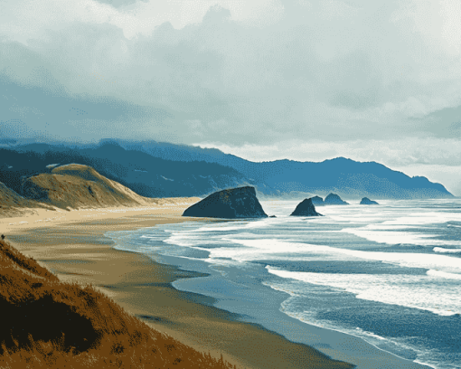 Oregon Beaches Diamond Painting