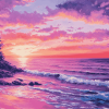 Oregon Coast Sunset Diamond Painting