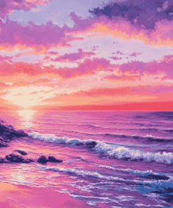 Oregon Coast Sunset Diamond Painting