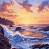 Oregon Coast Sunset Diamond Painting