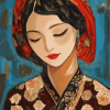 Oriental Lady Women Diamond Painting