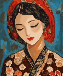 Oriental Lady Women Diamond Painting