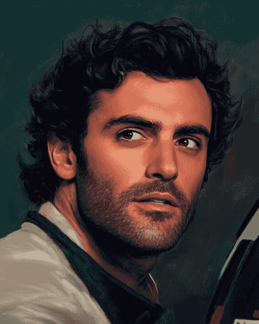 Oscar Isaac in Colorful Diamond Painting