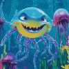 Oscar and Jellyfish Adventure Diamond Painting