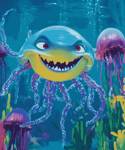 Oscar and Jellyfish Adventure Diamond Painting