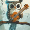 Owl Music Lovers Diamond Painting