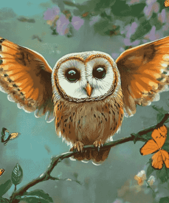 Owls and Butterflies Diamond Painting