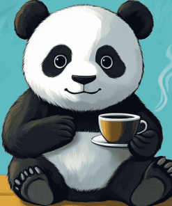 Panda Bear Cartoon Diamond Painting