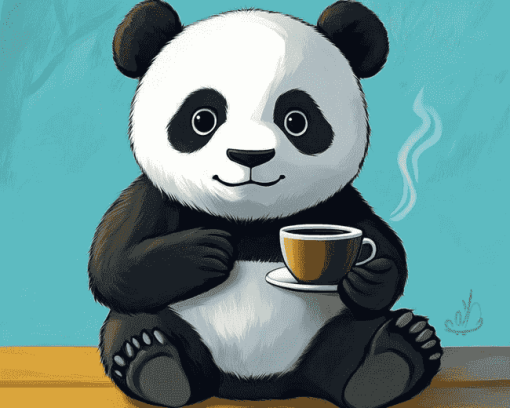 Panda Bear Cartoon Diamond Painting