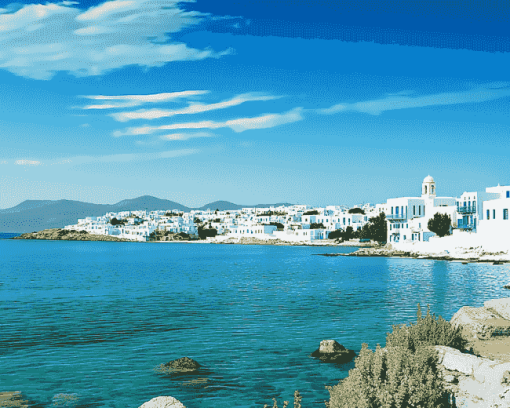 Paros Greece Cityscape Diamond Painting