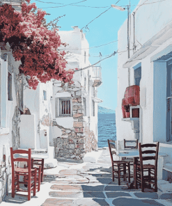 Paros Island Alleys Diamond Painting