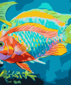 Parrot Fish Diamond Painting Art