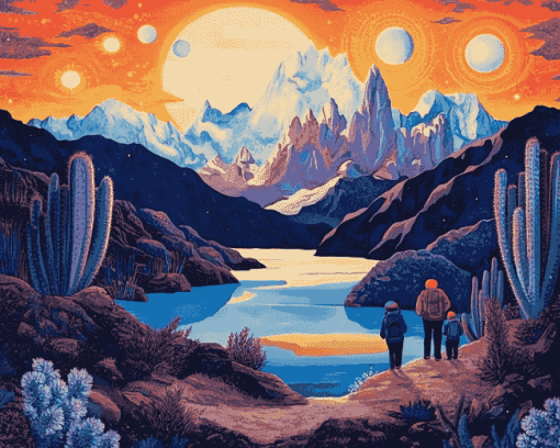 Patagonia Mountain Landscapes Diamond Painting