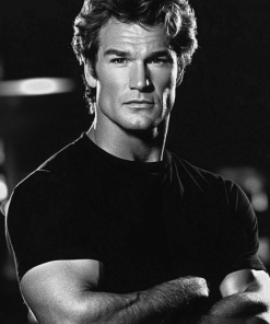 Patrick Swayze Black and White Diamond Painting