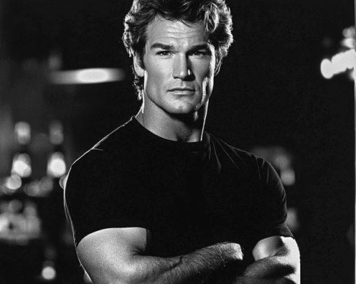 Patrick Swayze Black and White Diamond Painting