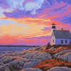 Peggies Cove Lighthouse Diamond Painting