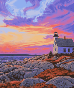 Peggies Cove Lighthouse Diamond Painting