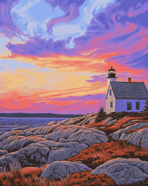 Peggies Cove Lighthouse Diamond Painting