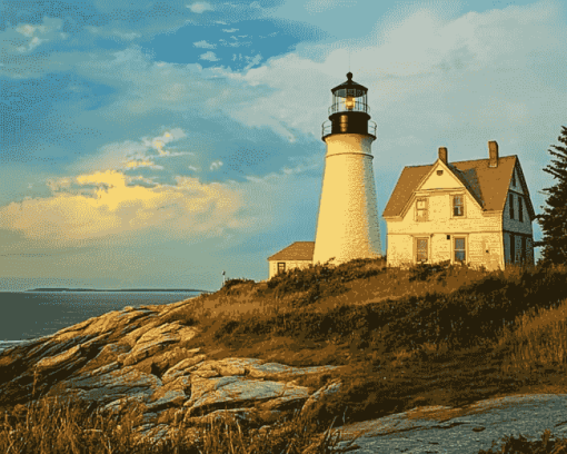 Pemaquid Point Lighthouse Diamond Painting