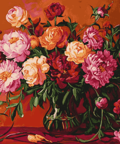 Peonies and Ranunculus Blossoms Diamond Painting