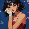 Perfect Blue Anime Girl Diamond Painting