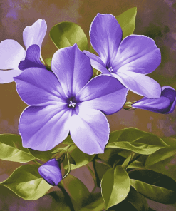 Periwinkle Purple Blossoms Diamond Painting