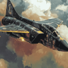 Phantom Jet Aircraft Diamond Painting