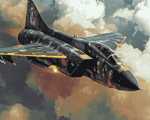 Phantom Jet Aircraft Diamond Painting