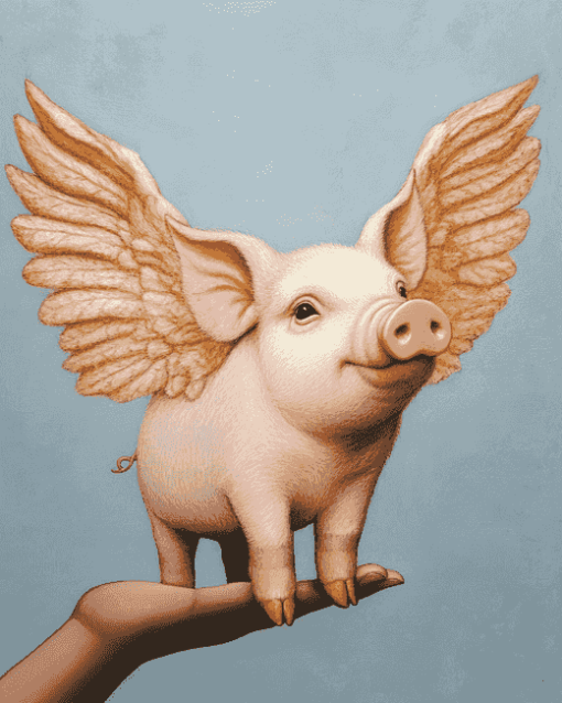 Piggies with Wings Diamond Painting