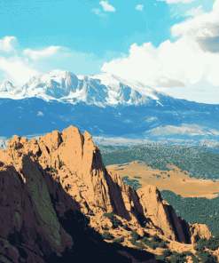 Pikes Peak Colorado Landscapes Diamond Painting