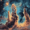 Pillars Of Creation Galaxy Diamond Painting