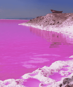 Pink Lake Retba Scenic Diamond Painting