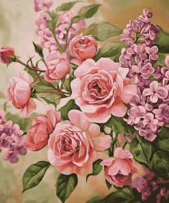 Pink Lilac Blooms Diamond Painting