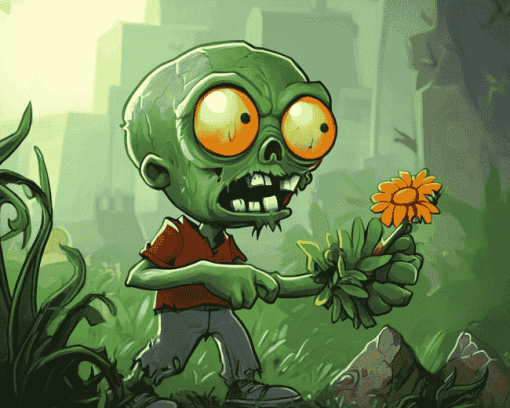 Plants Vs Zombies Fantasy Diamond Painting