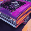 Plum Crazy Plymouth Roadrunner Diamond Painting