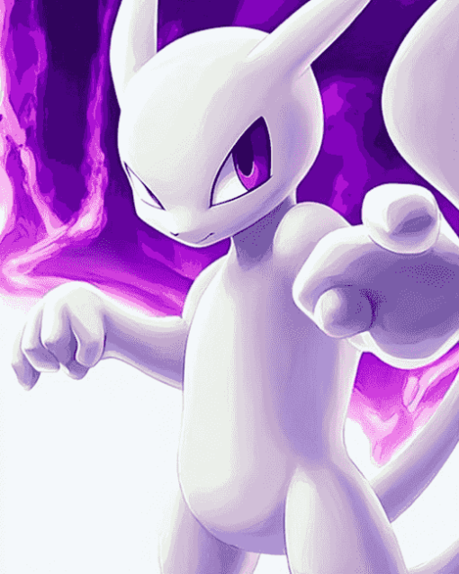 Pokemon Mewtwo Art Diamond Painting