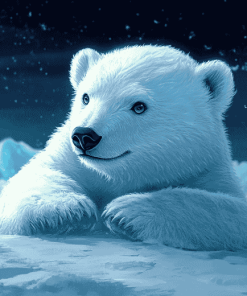 Polar Bear Cubs Diamond Painting