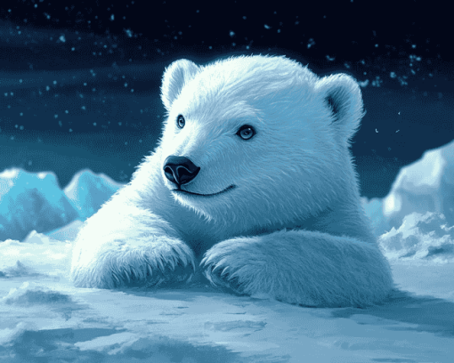 Polar Bear Cubs Diamond Painting