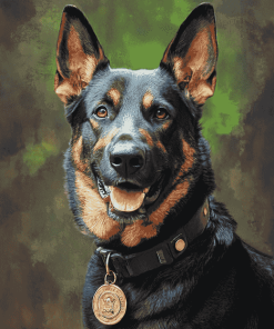 Police Dog Hound Diamond Painting