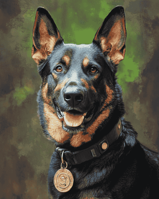 Police Dog Hound Diamond Painting