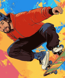 Pop Art Skater Sport Diamond Painting