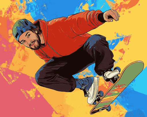 Pop Art Skater Sport Diamond Painting