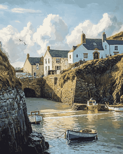 Port Isaac Coastal Scenery Diamond Painting