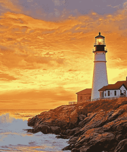 Portland Lighthouse Landscape Diamond Painting