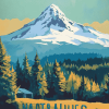 Portland Mountain Scenery Diamond Painting