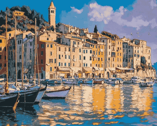 Porto Venere Cityscape Italy Diamond Painting